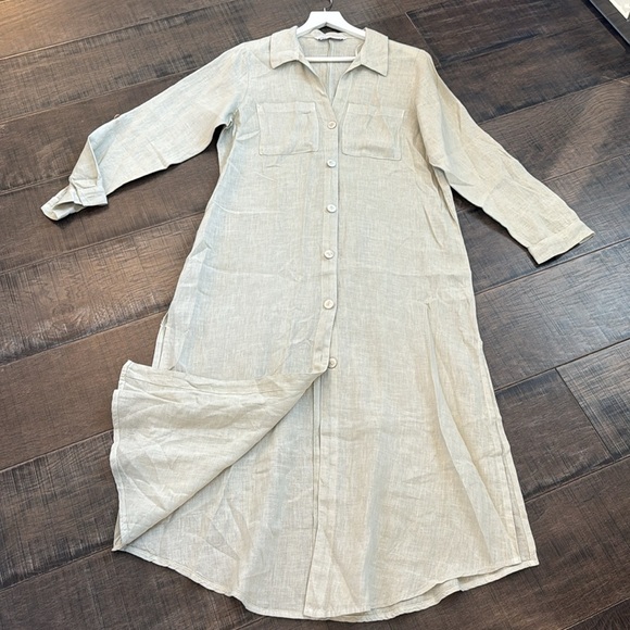 NWOT ZARA TUNIC LINEN DRESS SIZE S OVERSIZED - Picture 16 of 17